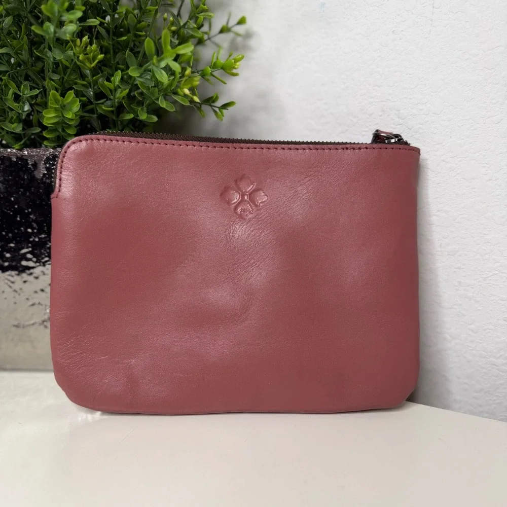 Patricia Nash Cassini Wristlet Clutch Womens‎ Pink Tooled Leather Floral Boho OS